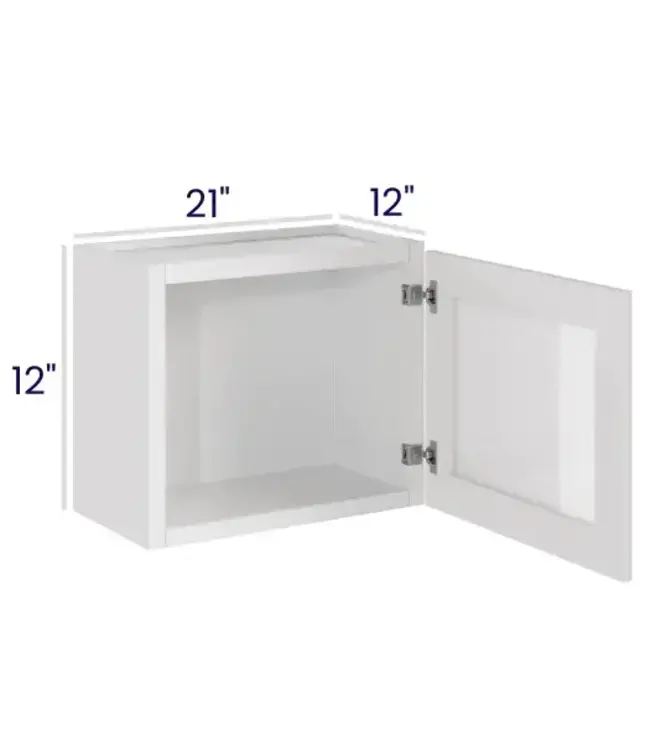 W2112GCLP | 21"W | 12"H Single Door Stacker Cabinets with Glass