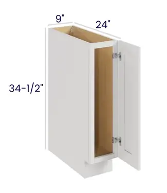 BT09LP | 9"W | 34.5" H | Single Door Single Drawer Bases