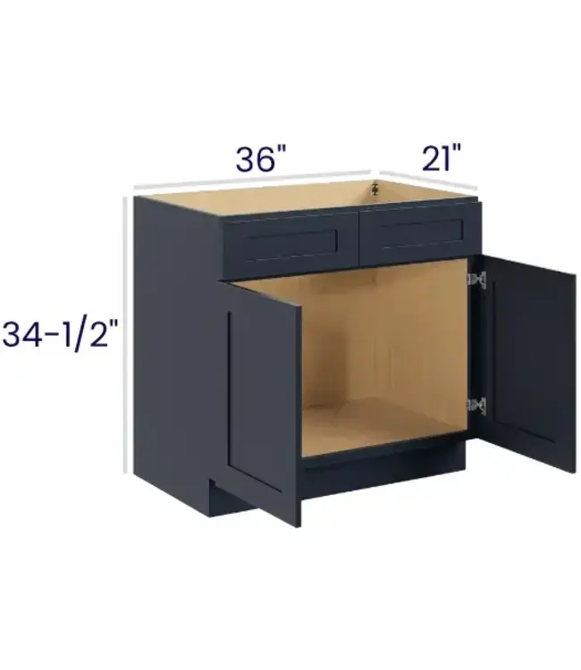 Vanity Sink Drawer Bases 36"W