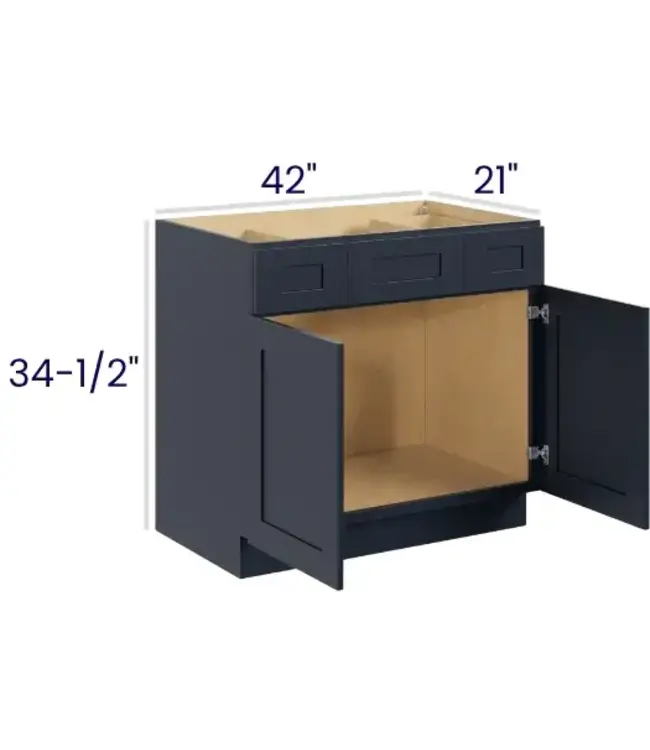 VSD42PP | 42" W | 34.5 " H Vanity Sink Drawer Bases