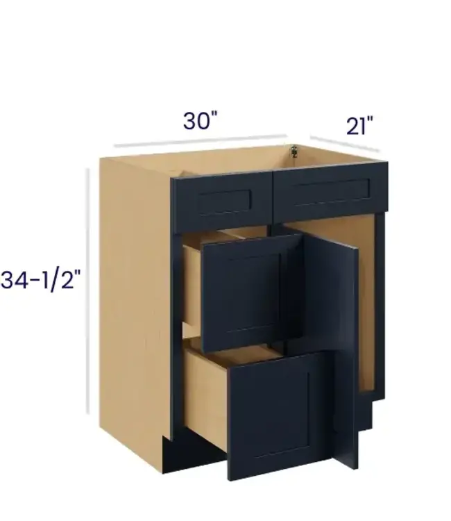 Vanity Combo Bases Left 30" W