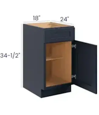 B18PP | 18" W | 34.5" H Single Door Single Drawer Bases