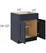 B24PP | 24" W | 34.5" H Double Door Single Drawer Bases