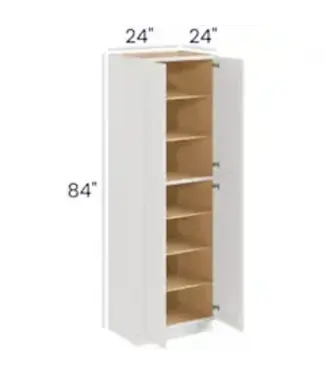 U248424LP | 24"W | 84" H Pantry Cabinets - Double Doors