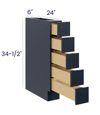 BSDC6PP | 6" W | 34.5" H Five Drawer Spice Bases