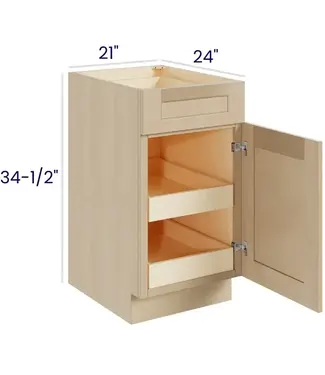 B212RS | Single Door Single Drawer Bases With Two Rollouts