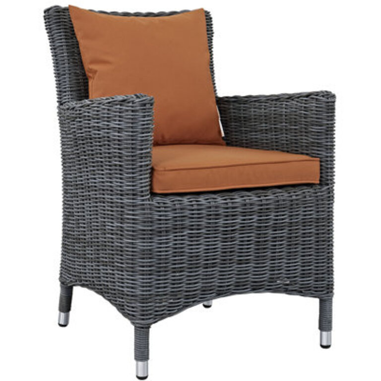 Modway Summon Wicker Rattan Outdoor Patio Dining Armchair