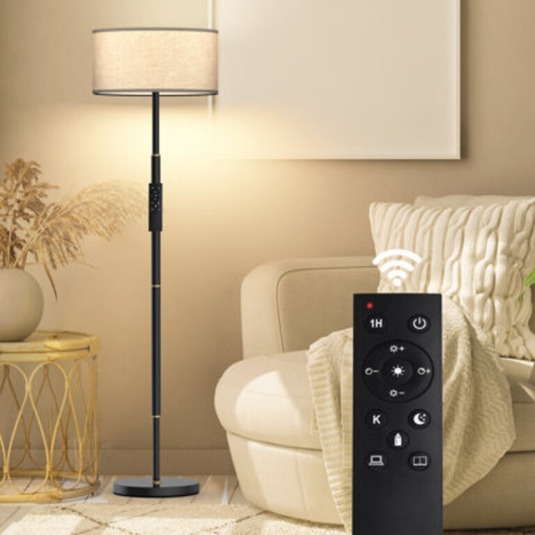 Agripina 63 Traditional Floor Lamp with Remote Control and Bulb Included