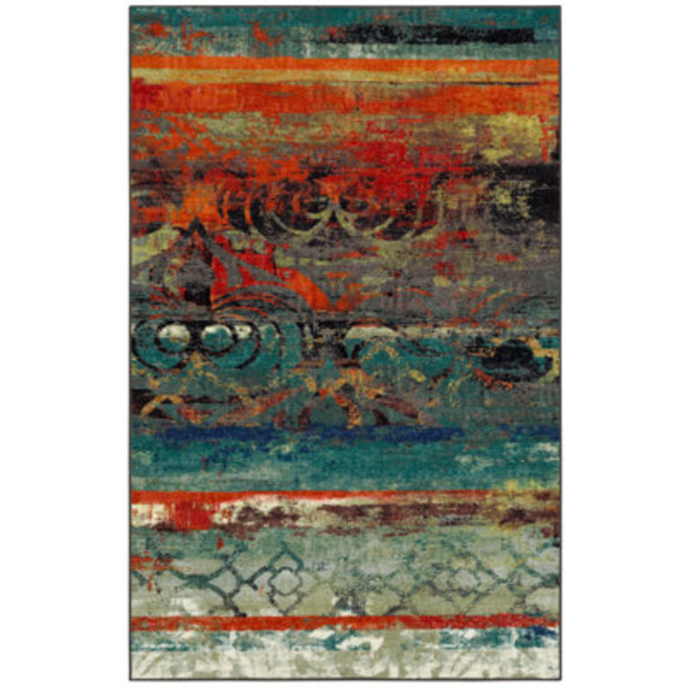Lagouira Blue Modern Abstract Area Rug
