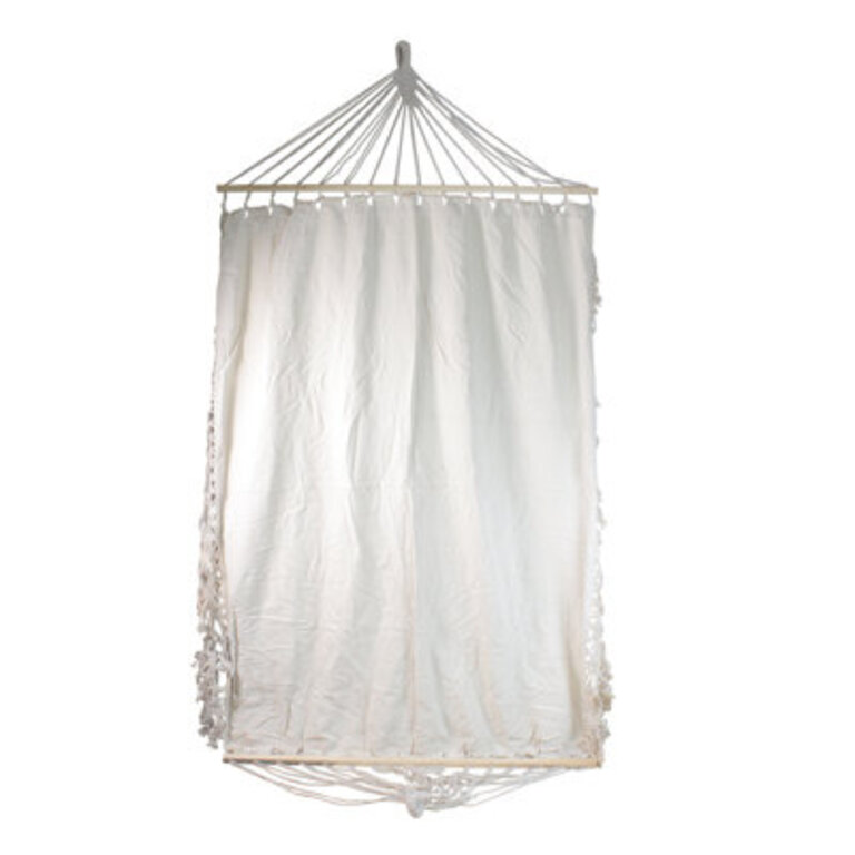 78 Beige Cotton Macrame Hammock