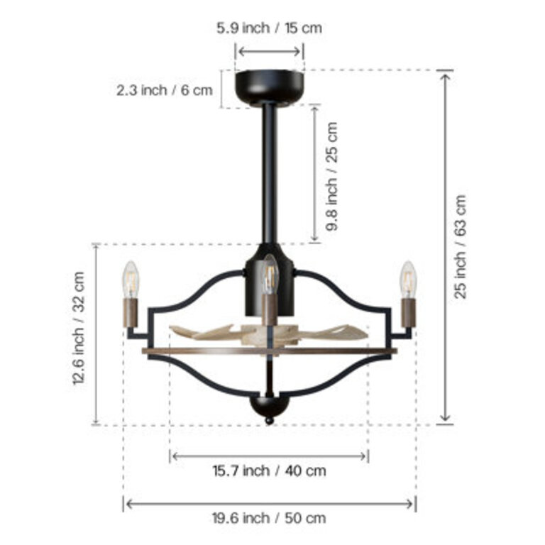 197 Metal Black Flush Mount Ceiling Fan With Light indoor remote control ceiling fans with lightsClassic Black Caged Farmhouse Ceiling Fan With Light Kit And Remote Control