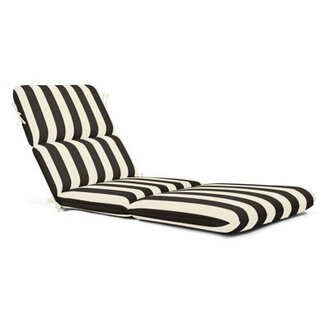 Atyanna Casual Cushion Stripe Fabric 1-Piece Outdoor Chaise Cushion 225W x 74L