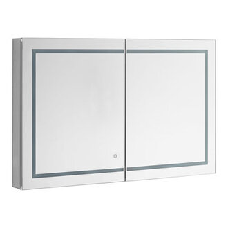 Rabun 48x30x5 LED Medicine Cabinet with Defogger Dimmer Adjustable LED 3X Magnifying Mirror Electrical Outlets