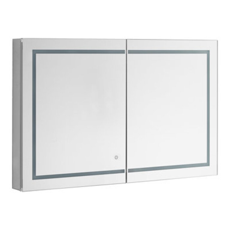 Rabun 48x30x5 LED Medicine Cabinet with Defogger Dimmer Adjustable LED 3X Magnifying Mirror Electrical Outlets