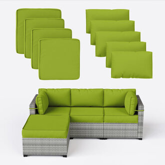 9-Piece Outdoor 3 Cushion Cover Set Set Of 3 Seats  5 Backs 1 Footrest Only Covers