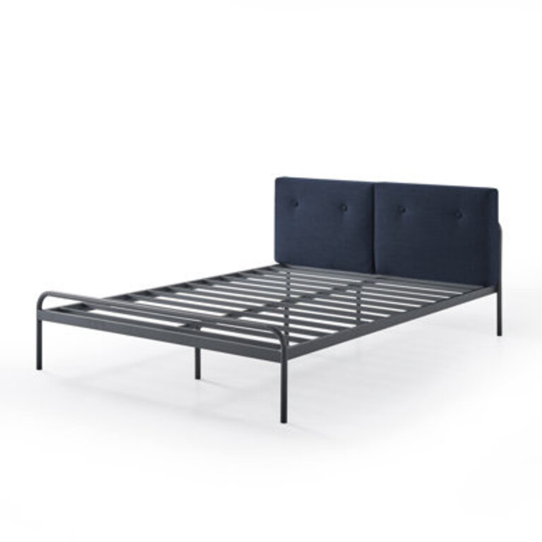 Maggie Upholstered Metal Platform Bed