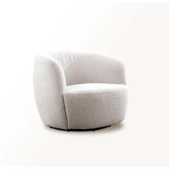 Andrean Upholstered Swivel Barrel Chair