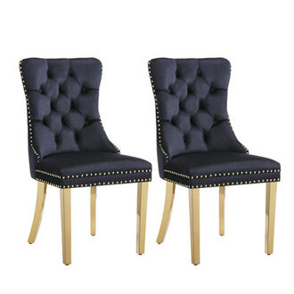 Pamela 228 H Tufted Velvet Upholstered Side Chair
