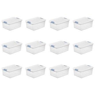 Sterilite Plastic Clear Storage Box Container