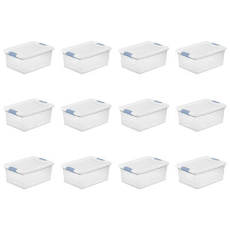 Sterilite Plastic Clear Storage Box Container