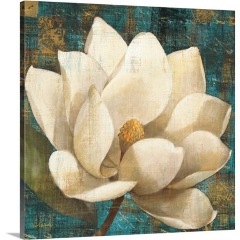 Magnolia Blossom Turquoise Albena Hristova Graphic Art Print