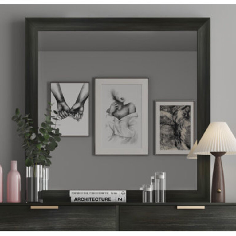 Ardiana Wood Flat Wall Mirror