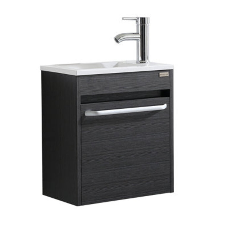 16 Bathroom Vanity Sink Combo For Small Space Wall Mounted Cabinet Set
