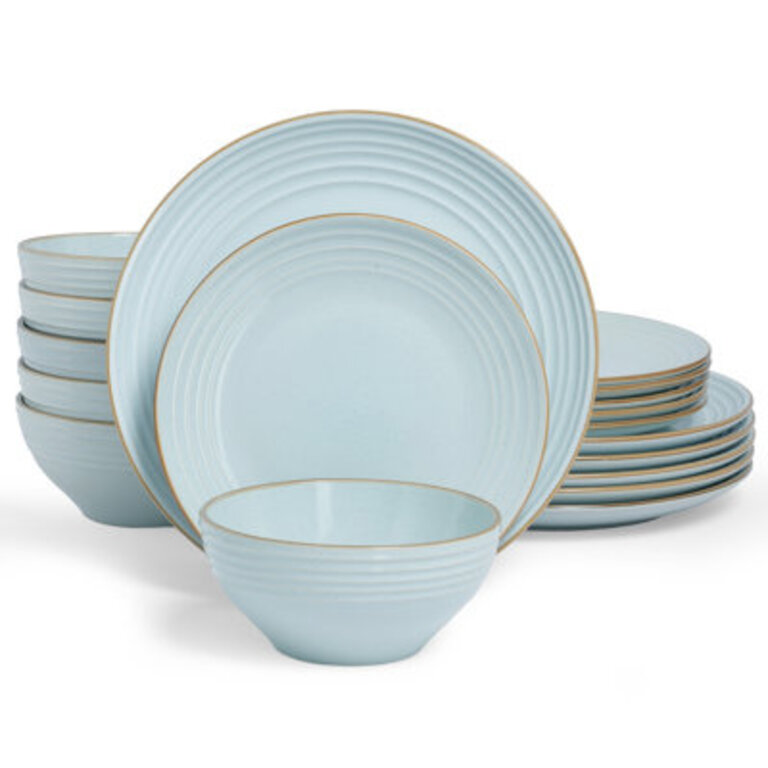 18 Piece Stoneware Dinnerware Set Dish Set for 6