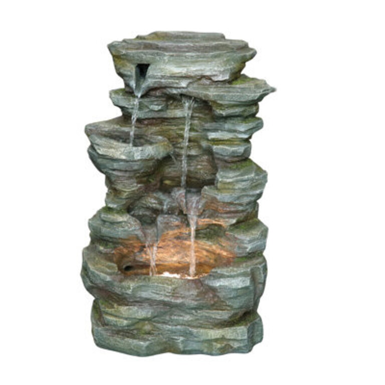 Brearley Lighted Polyresin Cascade Fountain