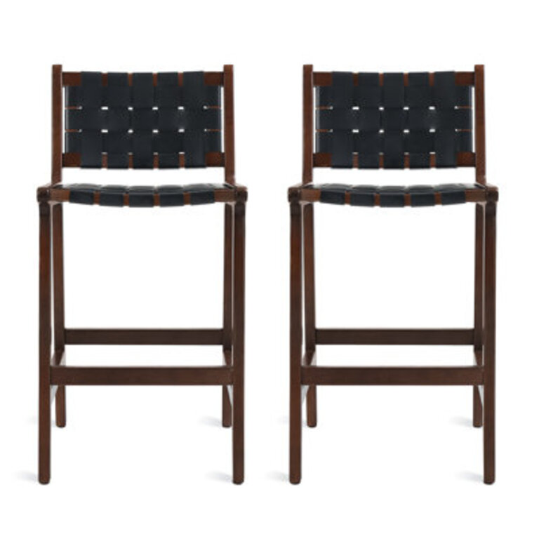 Bochini Mid Century Modern Faux Leather Short And Counter Stools