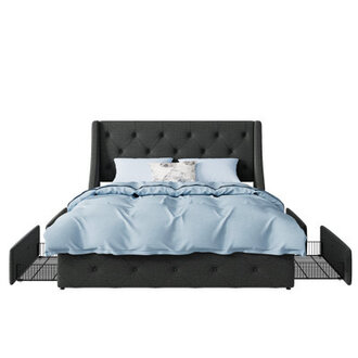 Brij Upholstered Low Profile Storage Platform Bed