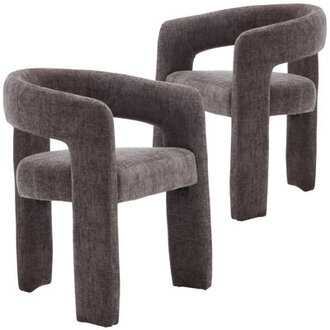 Modern Upholstered Barrel Dining Chairs