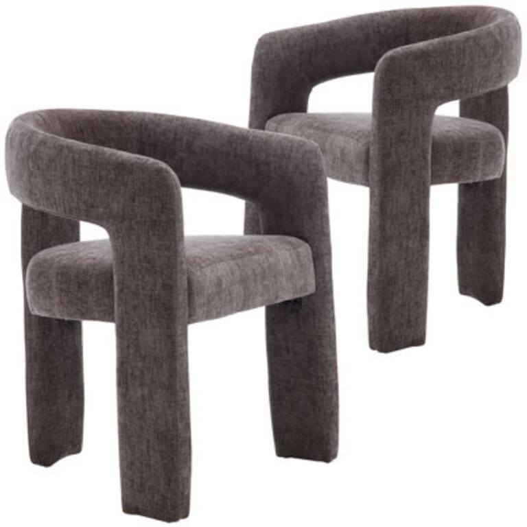 Modern Upholstered Barrel Dining Chairs
