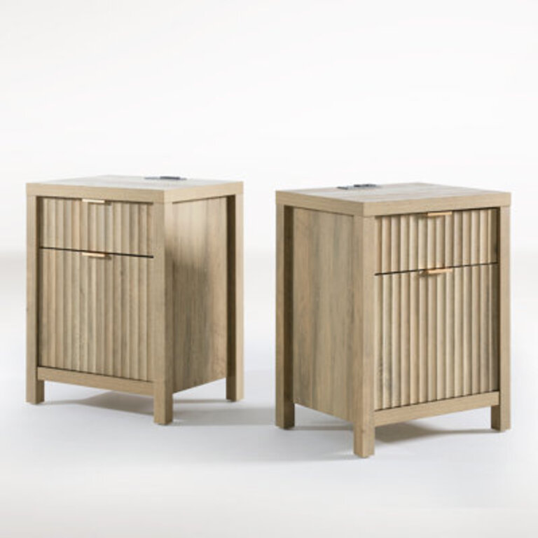 Arrilla 25 2 - Drawer Nightstand with Built-In Outlets