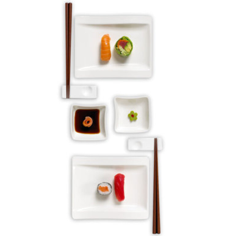 Villeroy  Boch New Wave Sushi 8 Piece Dinnerware Set Service for 2