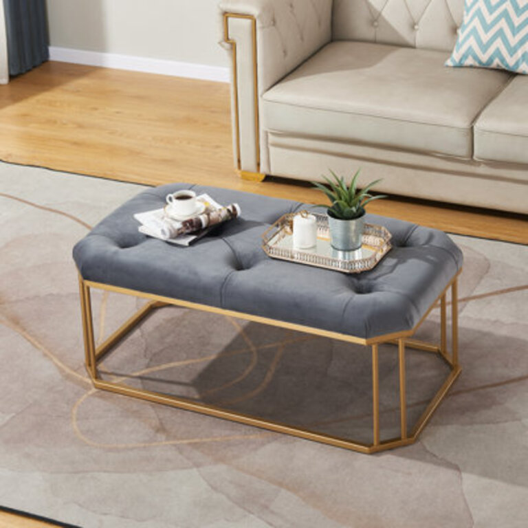 Otten 44 Wide Tufted Rectangle Cocktail Ottoman