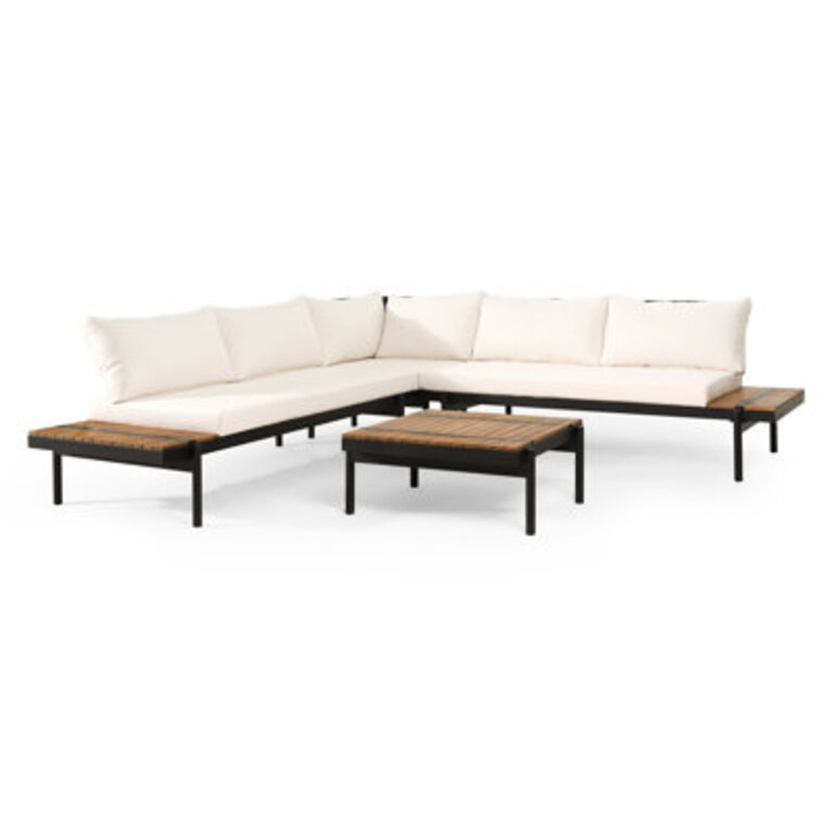 4 Piece Sectional Seating Group with Cushion