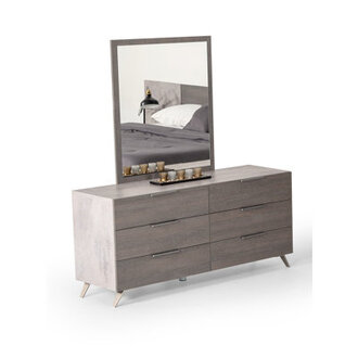 Israar Gray Dresser Mirror