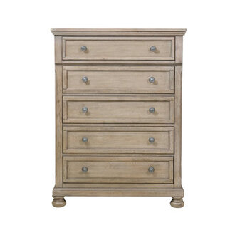 Alek 5 Drawer Chest Color: Wire/Brushed Gray