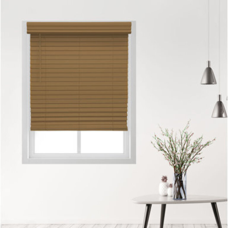 25  Room Darkening Cordless Faux Wood Blind