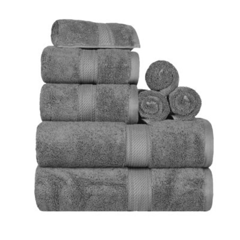 Renata 8 Piece 800 GSM Certified Egyptian Cotton Towel Set