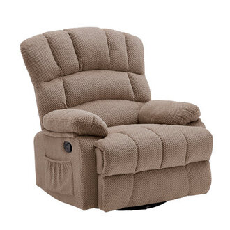 Breasha 397 Wide Manual Upholstered Swivel Rocker Recliner