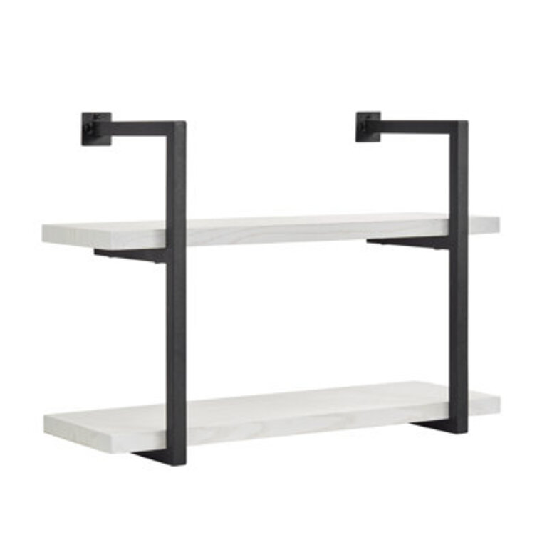 Romell 2 Tier Modern Accent Wall Shelf