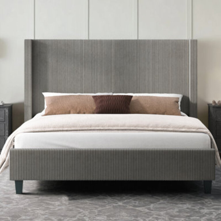 Wauseon Corduroy Upholstered Bed