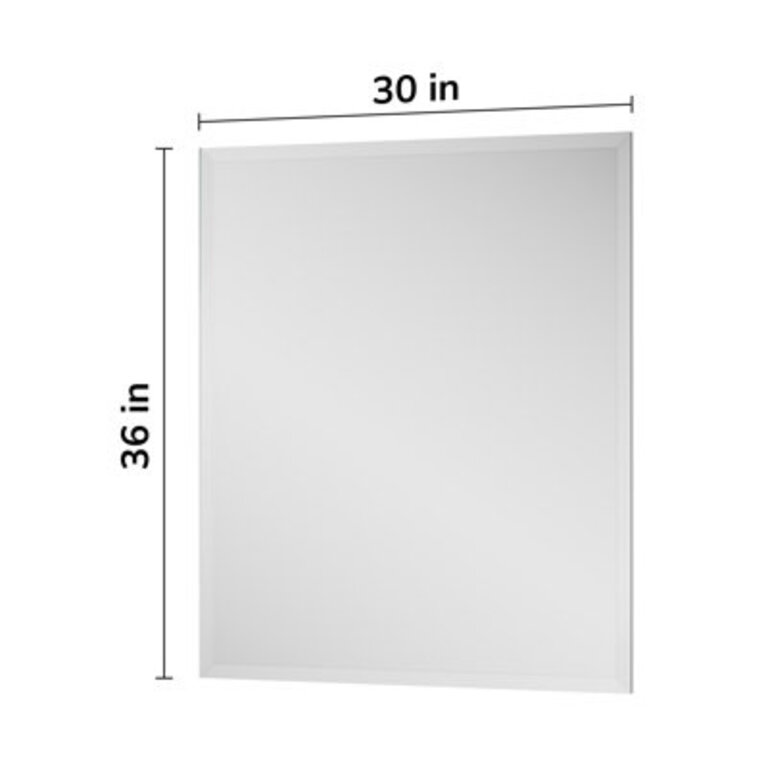 Janica Rectangle Beveled Frameless Bathroom Vanity Mirror Decorative Wall Accent Mirror