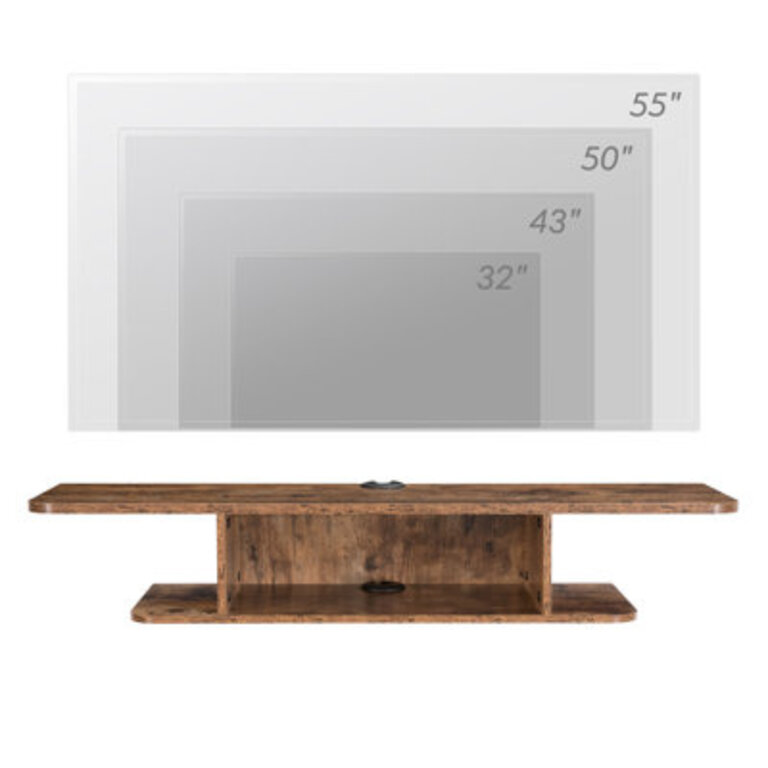 Rik Unfinished Floating TV Stand for TVs up to 65