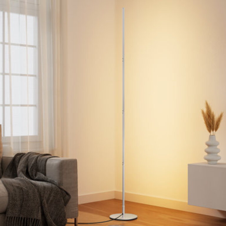 Adjustable Height Dimmable LED Corner Floor Lamp with Remote Control