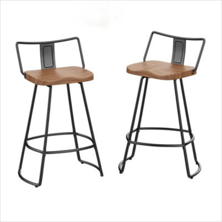 Privett Swivel Counter Stool with Metal Frame
