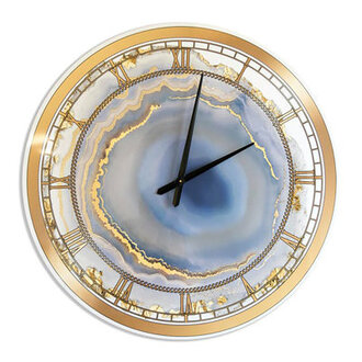 Farber Golden Water Agate - Oversized Fashion Wall Clock