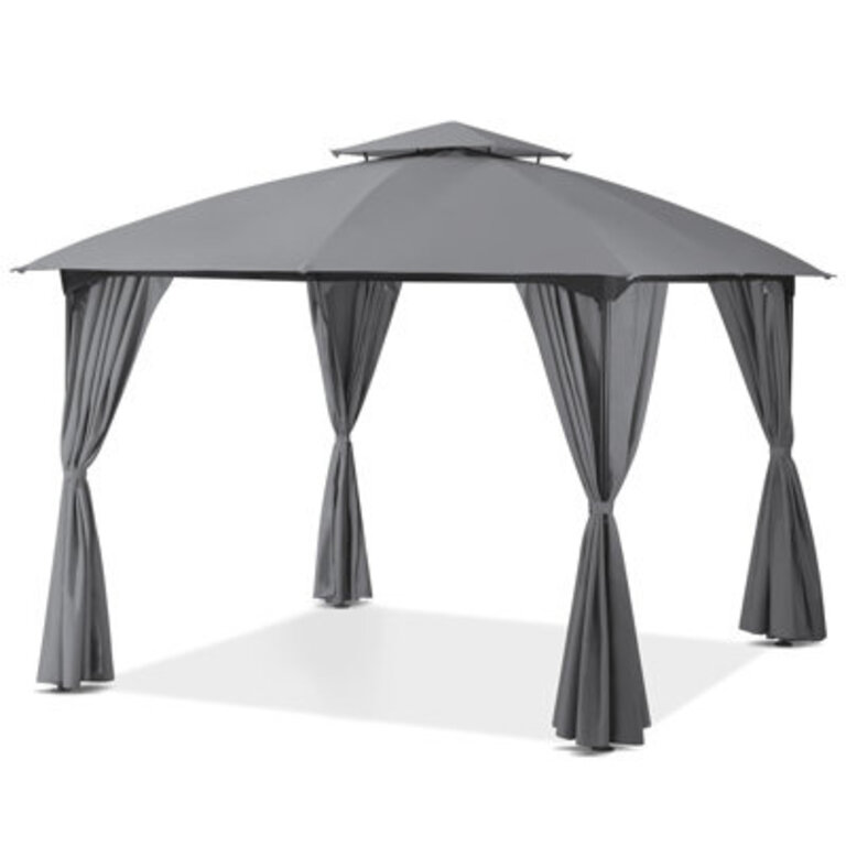10 Ft W x 10 Ft D Iron Patio Gazebo
